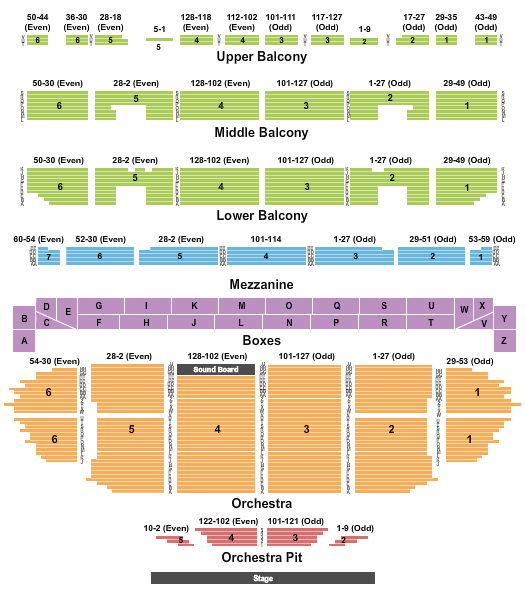 Fabulous Fox Theatre The Notebook Seating Chart